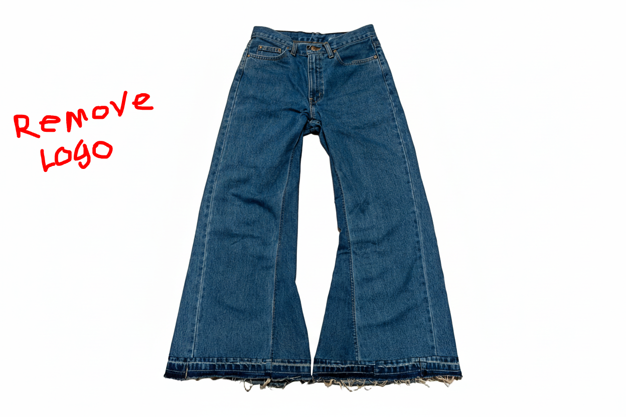 dark wash baggy flare jeans