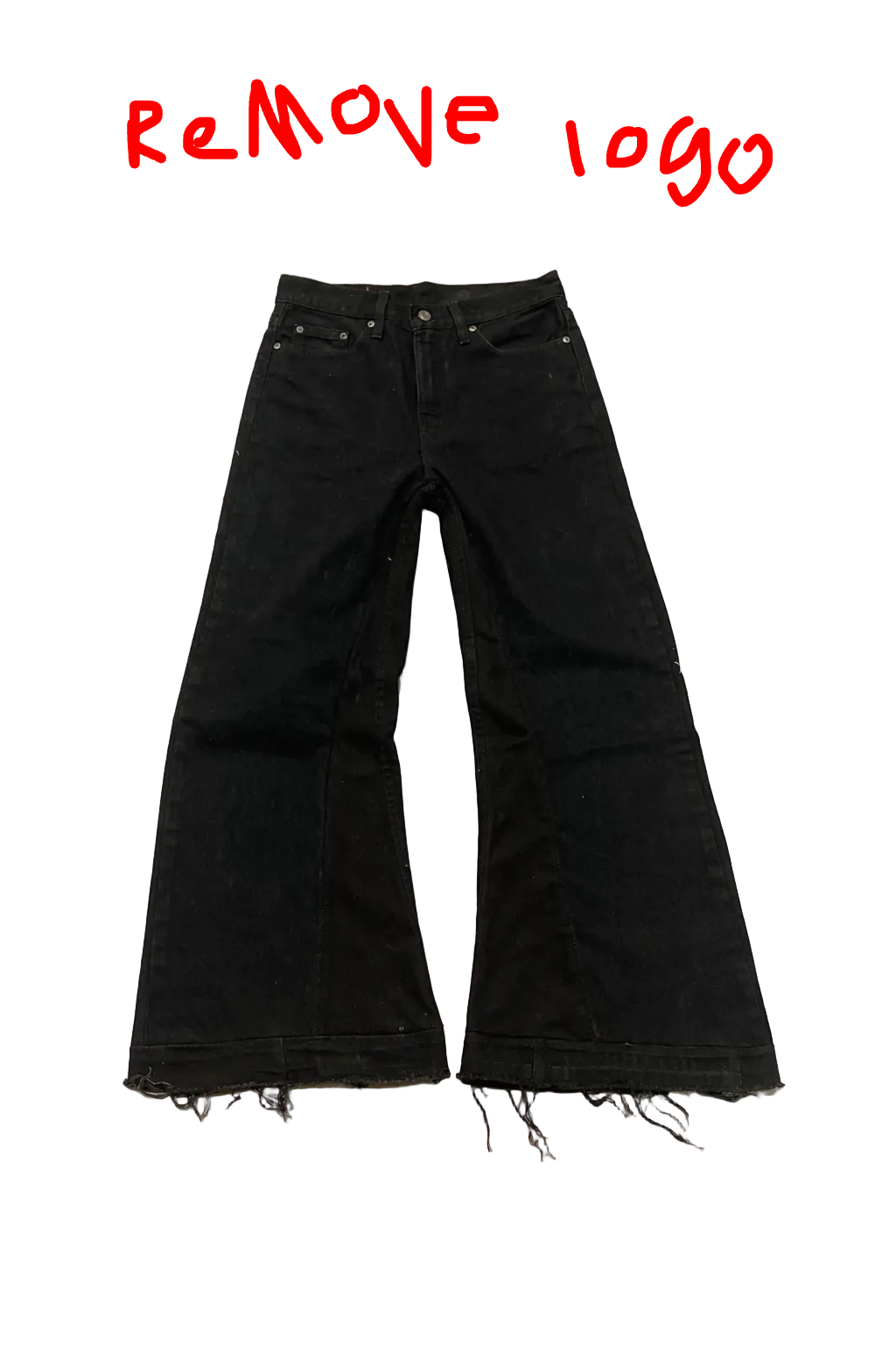Black baggy flare jeans