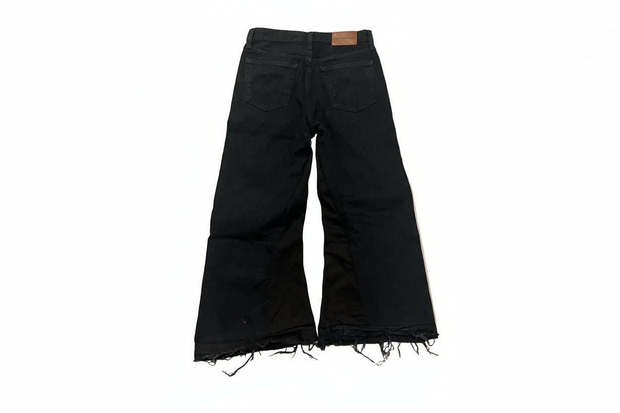 Denim Black baggy flare jeans