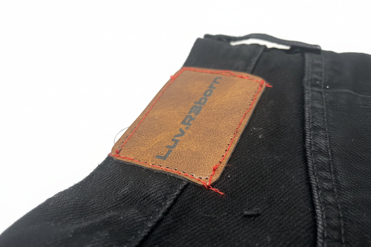 Denim Black baggy flare jeans