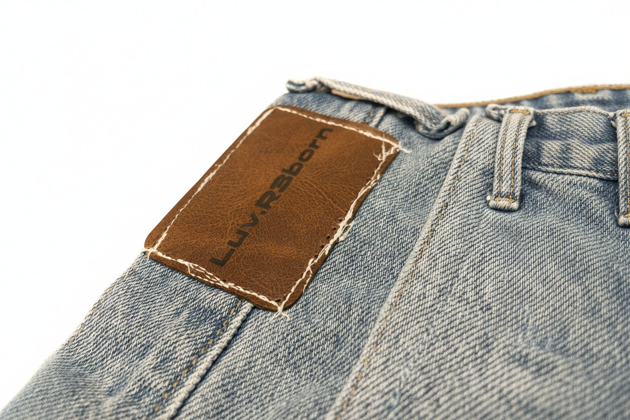 light wash double waist denim baggy flare jeans