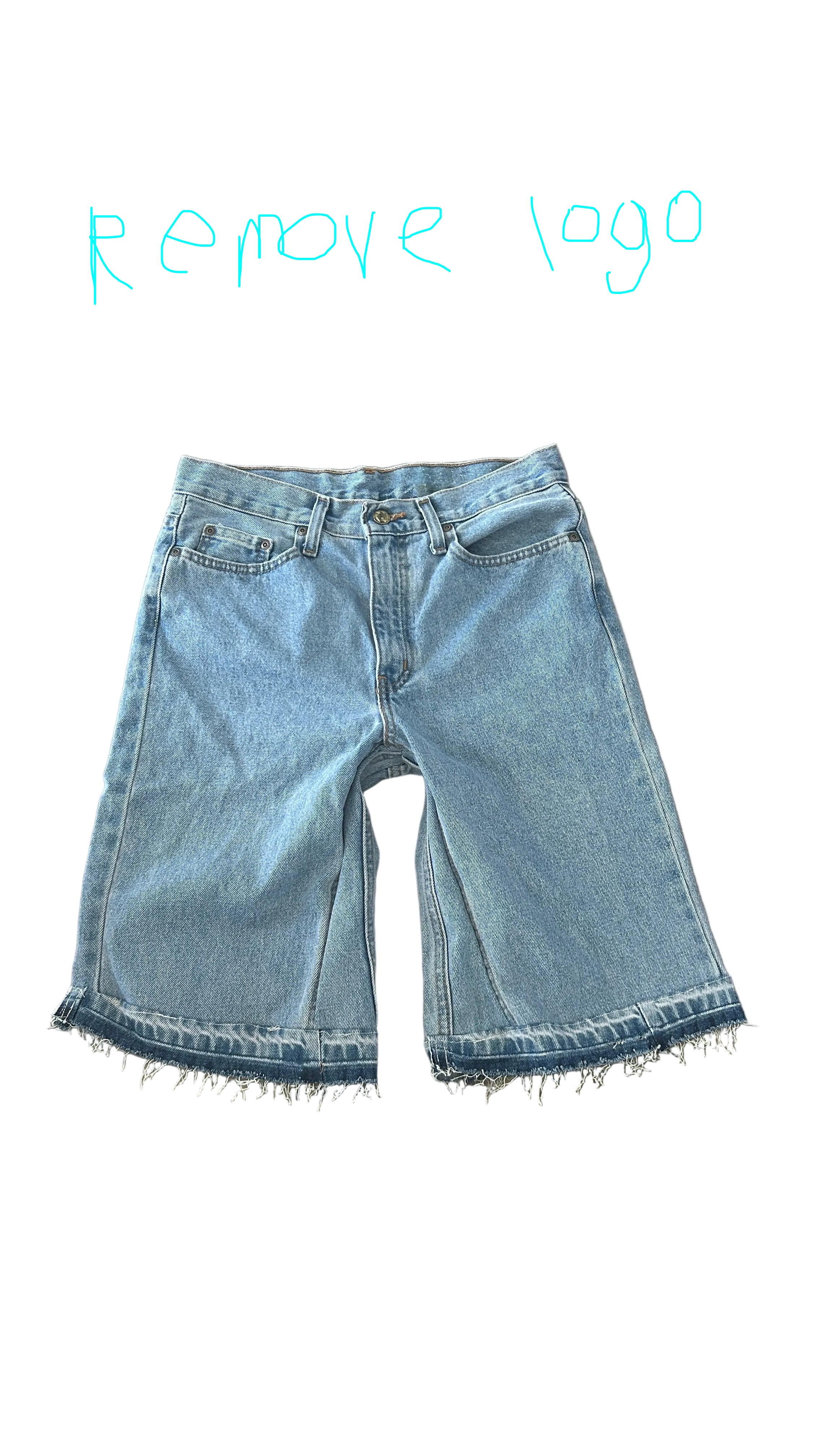 baggy light wash jorsts