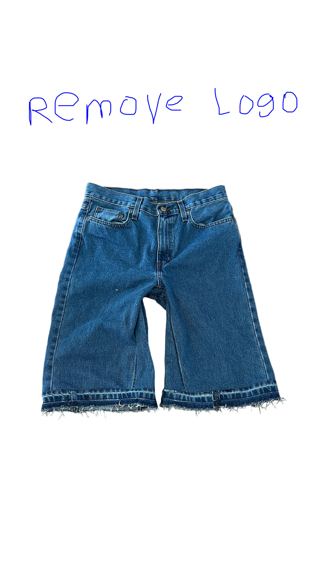 baggy dark wash jorts