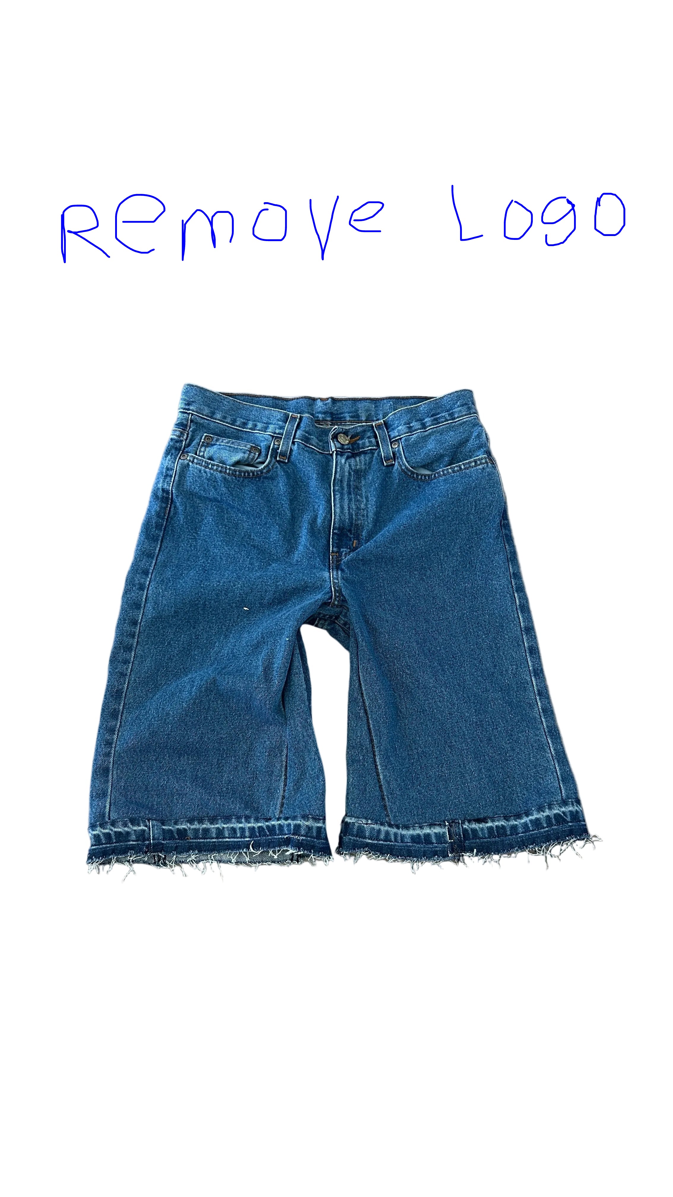 baggy dark wash jorts