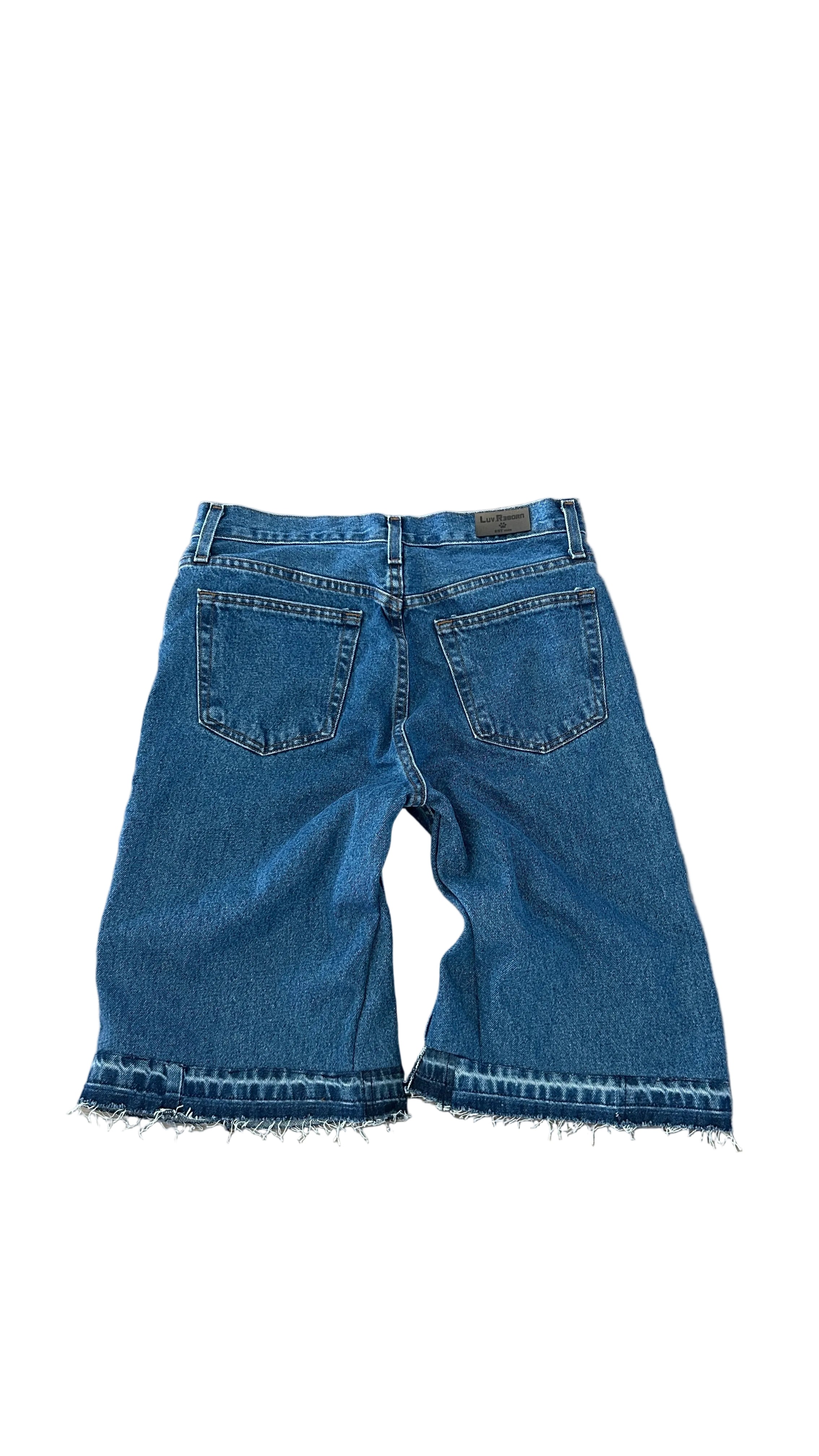 baggy dark wash jorts