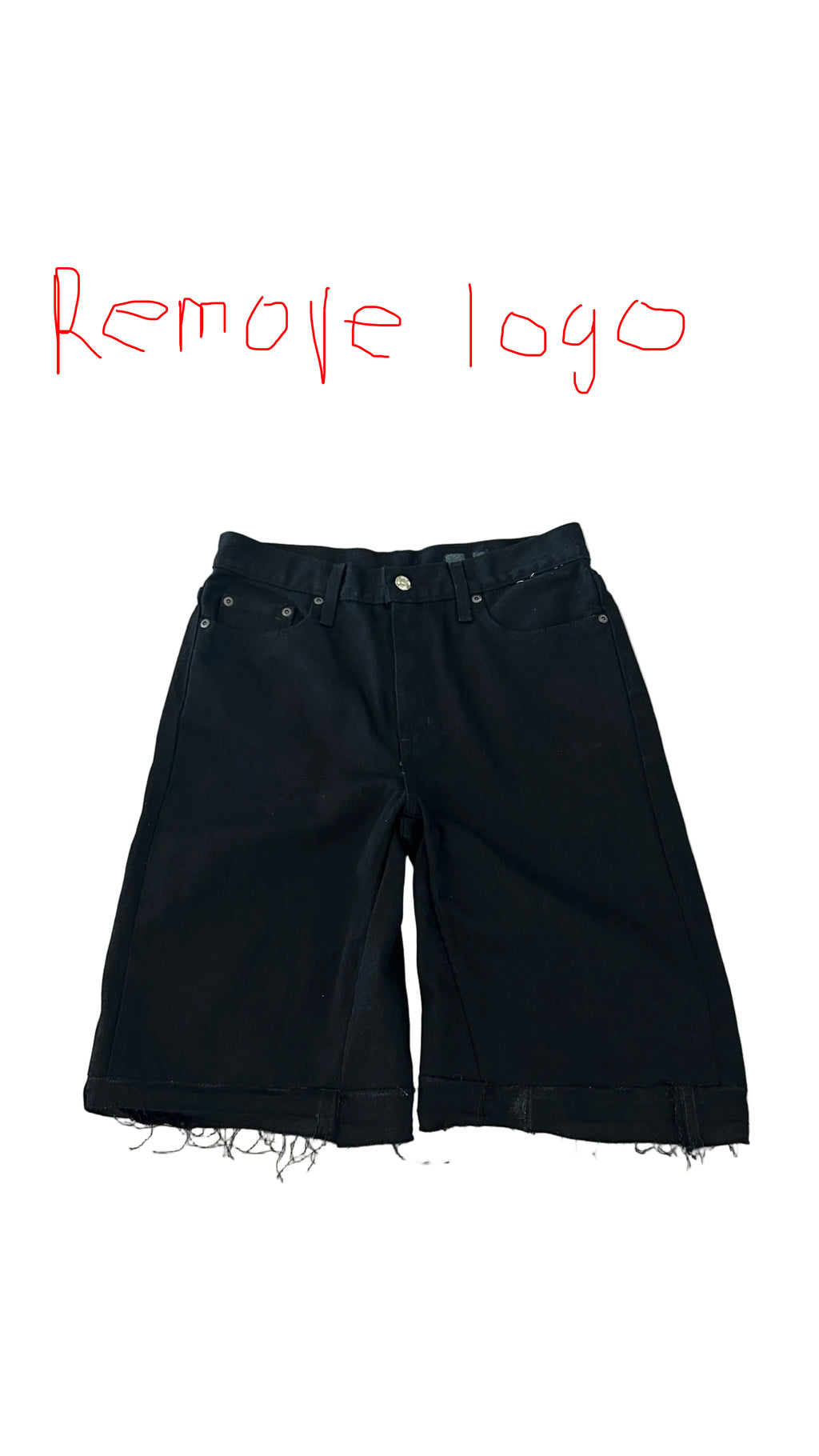 baggy black jorts