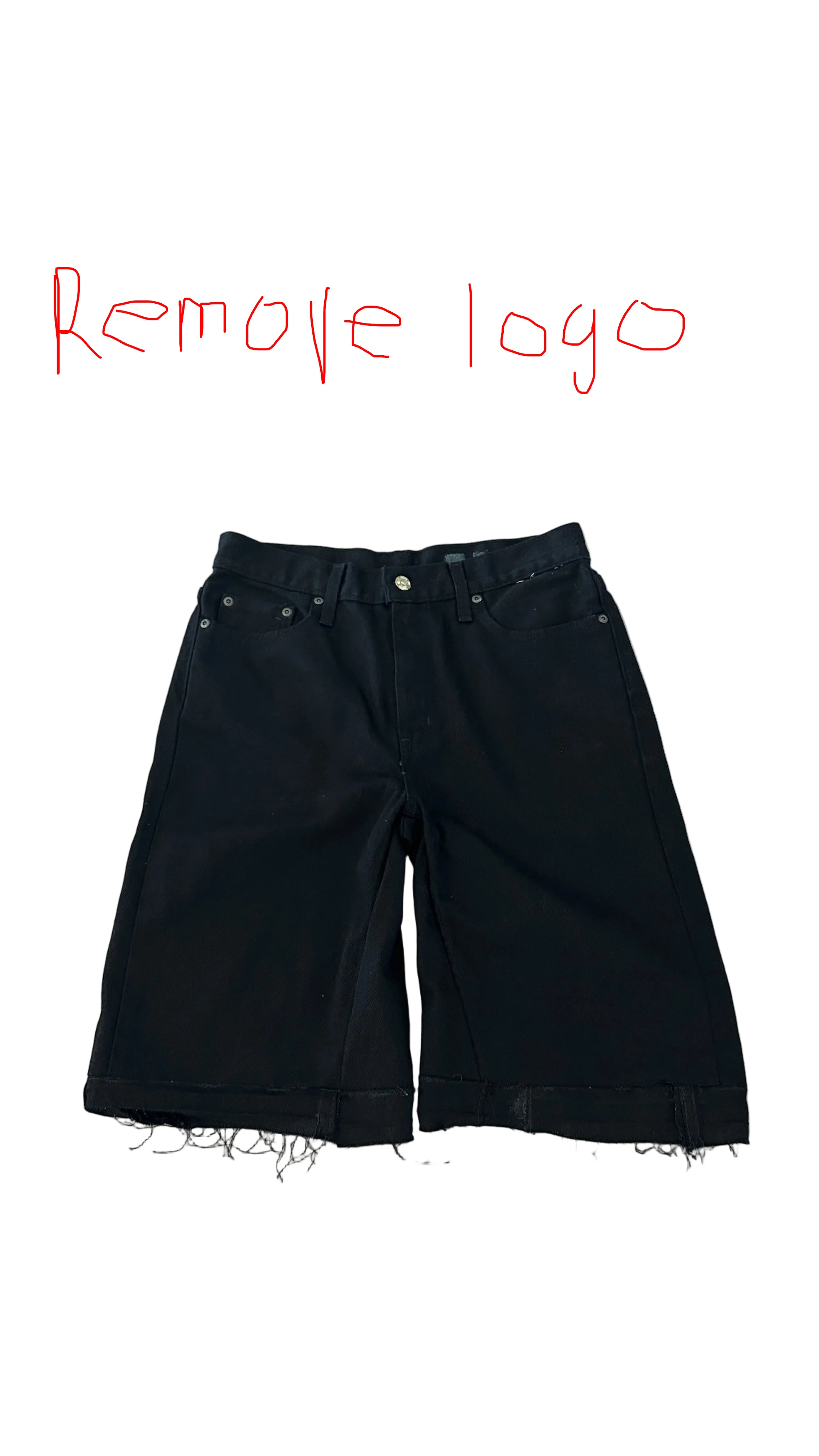 baggy black jorts