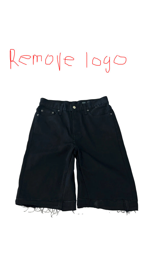 baggy black jorts