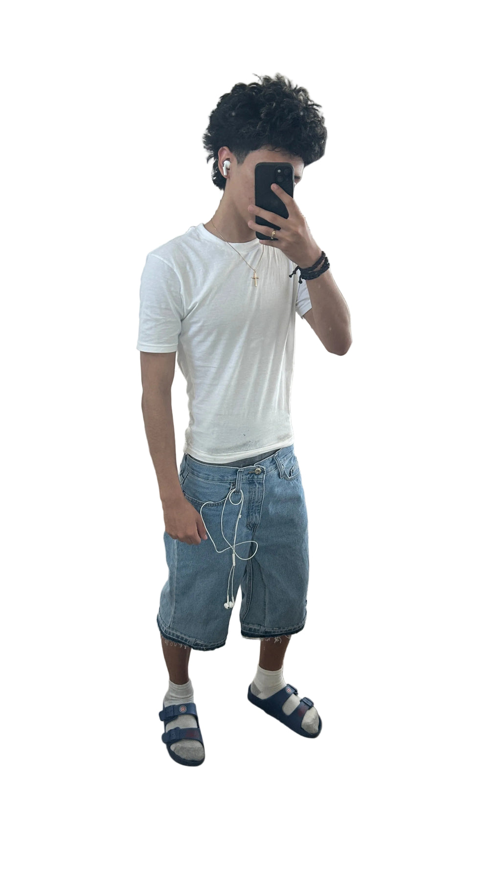 baggy light wash jorsts