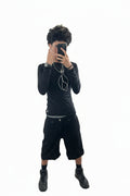 baggy black jorts