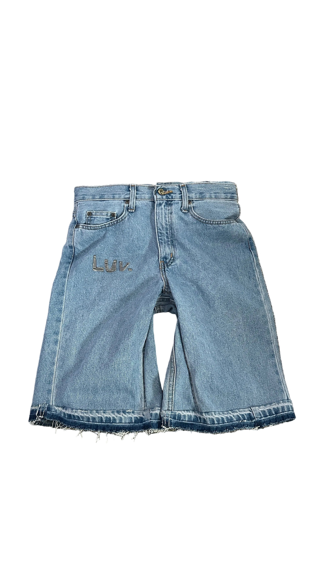 baggy light wash jorsts