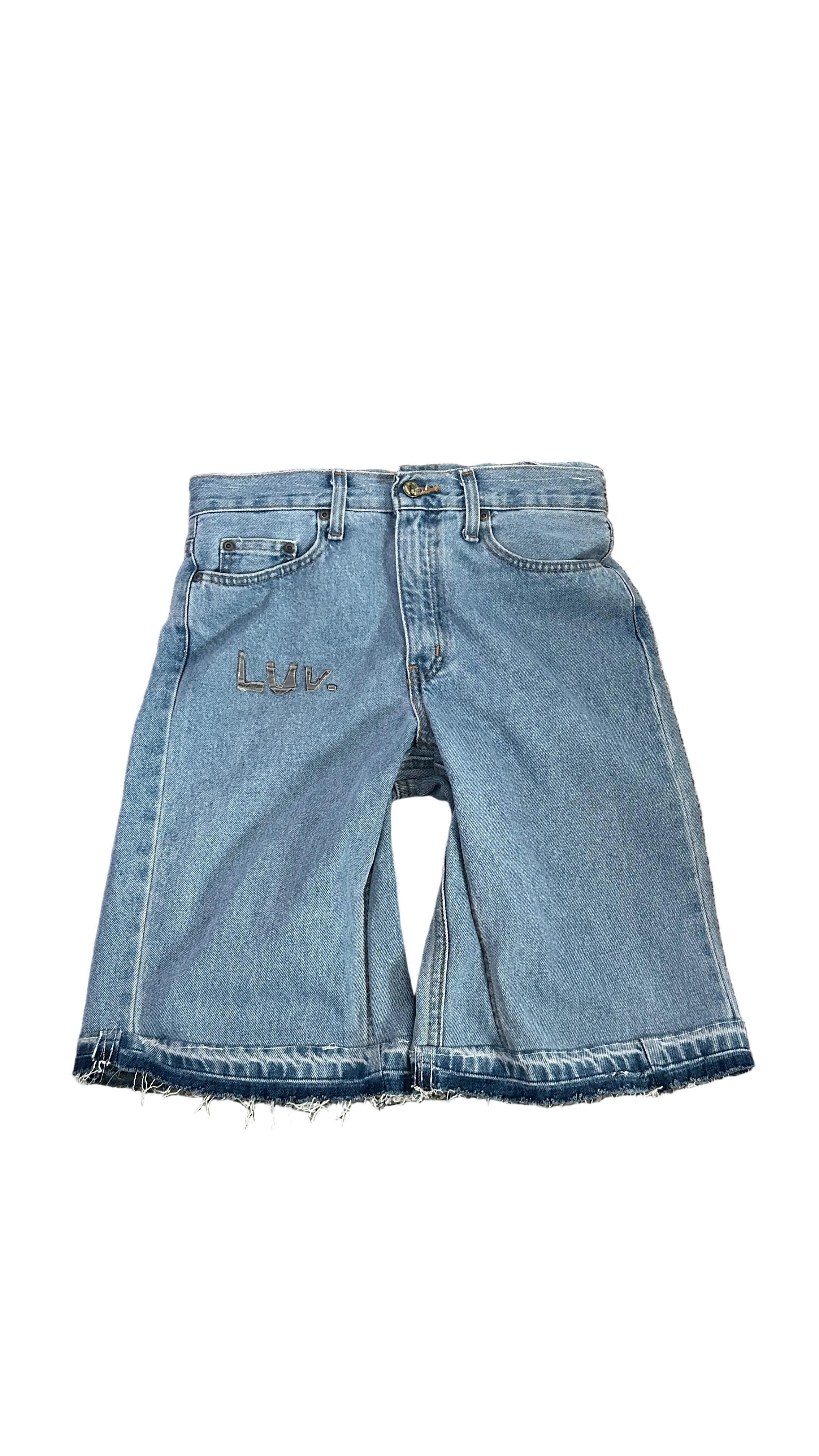 baggy light wash jorsts